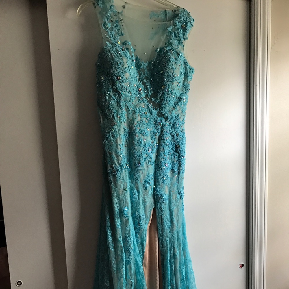 Stunning lace gown with beading